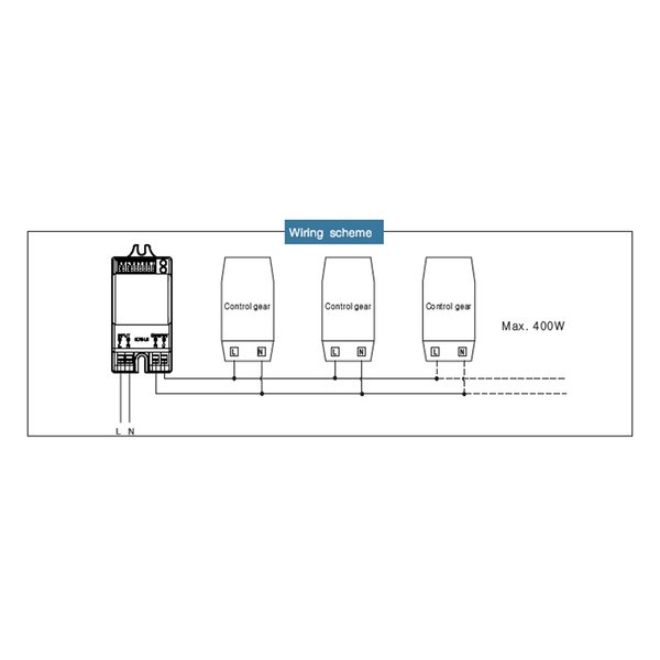 L03C Merrytek MC030S Mikrowellen-Bewegungssensor Ein/Aus Funktion 220/240VAC 800W Lampe