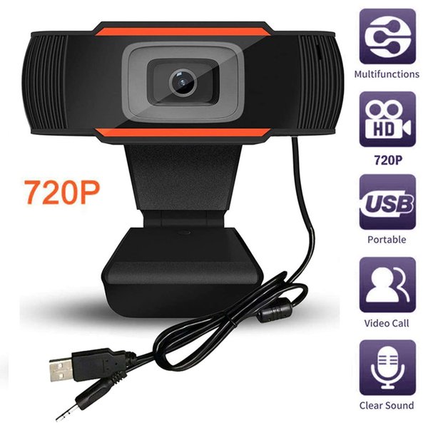 C01C Webcam Kamera mit Mikrofon HD 1280*720 USB 3.5mm für Computer PC Laptop Mac