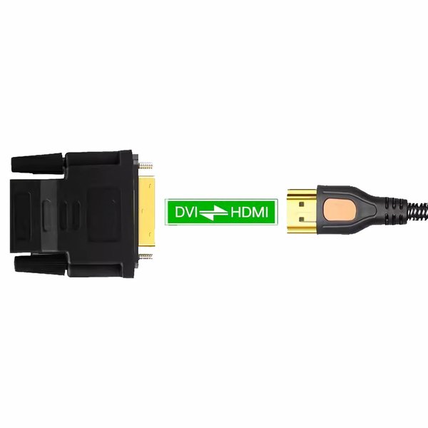 K24 HDMI auf DVI Adapter Kabel FULL 1080P HD TV 24+1 19pol Buchse
