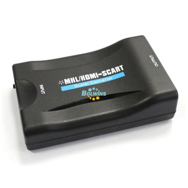 A02D HDMI zu AV Scart Wandler Konverter HD Receiver Signal Adapter TV 1080p