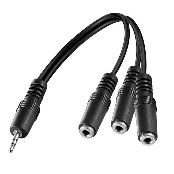 F57 3,5mm Audio Kabel Adapter Verteiler Klinke auf 3x 3,5mm Buchse MP3 Handy PC