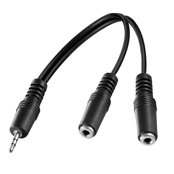C22 3,5mm Audio Kabel Adapter Verteiler Klinke auf 2x 3,5mm Buchse MP3 Handy PC