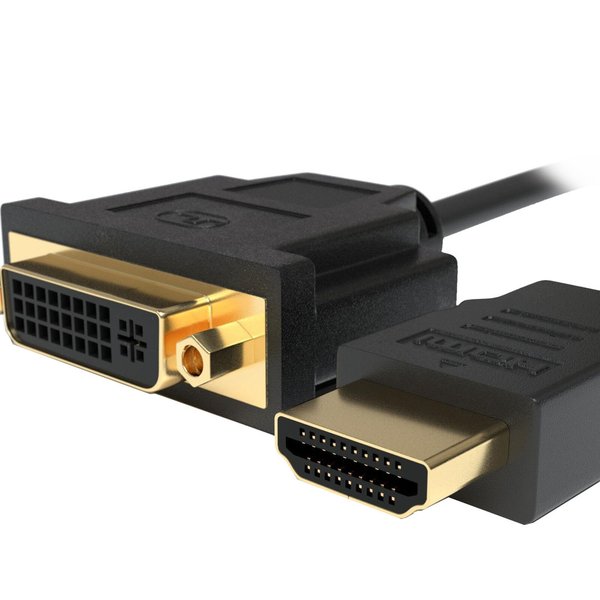 C42 HDMI zu DVI Adapter DVI-I (24+5) Buchse auf HDMI Stecker 4K 1080P Full HD 3D