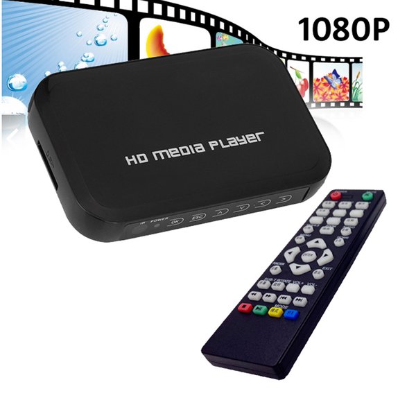 A28D USB SD MMC HDMI VGA AV YPbPr Multi TV Media Player + IR Fernbedienung 1080p