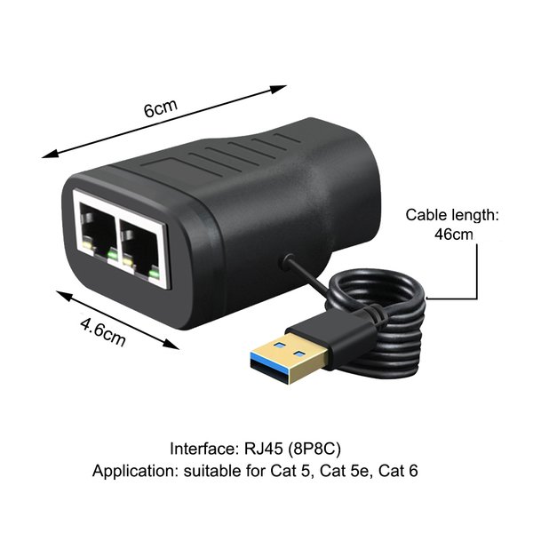 A11C RJ45 Adapter Splitter Verteiler 1:2 Ethernet LAN Netzwerkkabel Kabel CAT56